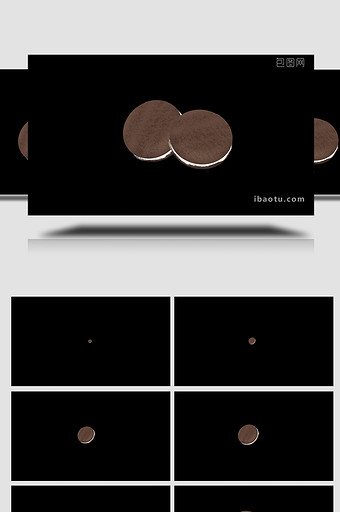 易用写实类mg动画圆形巧克力夹心饼干图片
