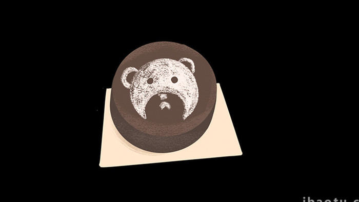 易用写实类mg动画食物零食小熊蛋糕