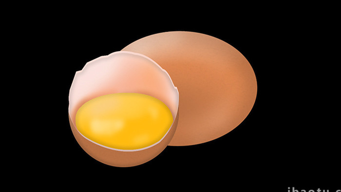 易用写实食物两个煮熟的鸡蛋mg动画