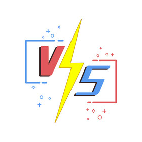 红蓝对决对战vs标志动图gif