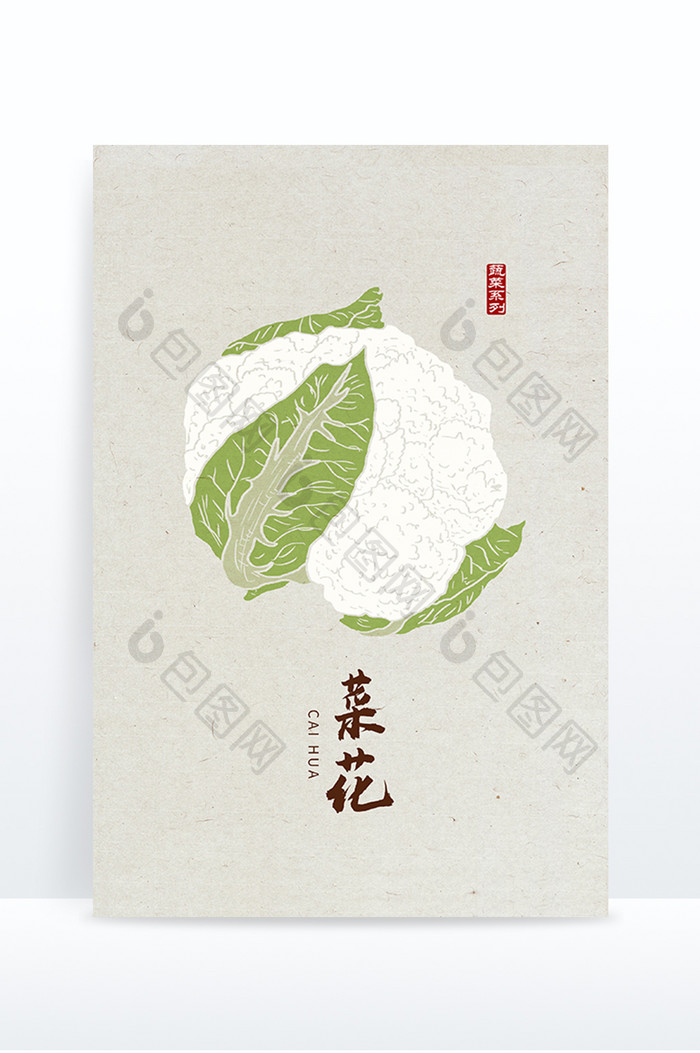 中国风菜花 手绘菜花 菜花元素 菜花插画