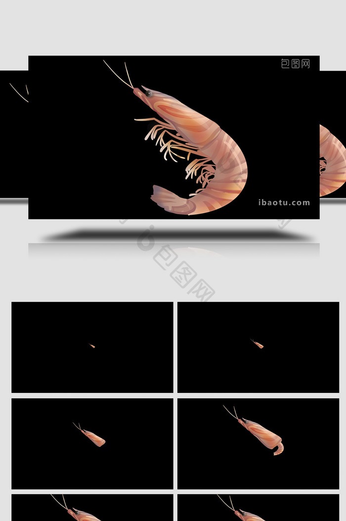 易用mg动画写实类海洋生物类竹节虾