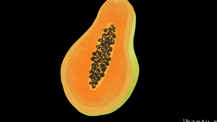 易用卡通类mg动画食物类水果类木瓜