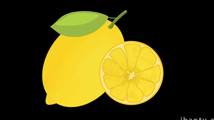 易用卡通类mg动画食物类水果类柠檬