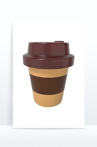 3D元素甜品甜点咖啡奶茶饮料C4D模型图片