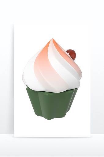 3D元素甜品甜点奶油蛋糕冰淇淋C4D模型图片