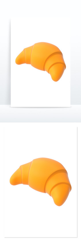 3D元素面包牛角包下午茶甜品C4D模型