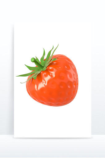 3D元素水果草莓下午茶甜品C4D模型图片