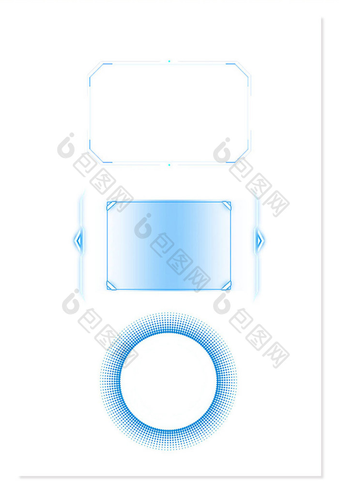 科技边框素材  科技元素 | 科技边框
