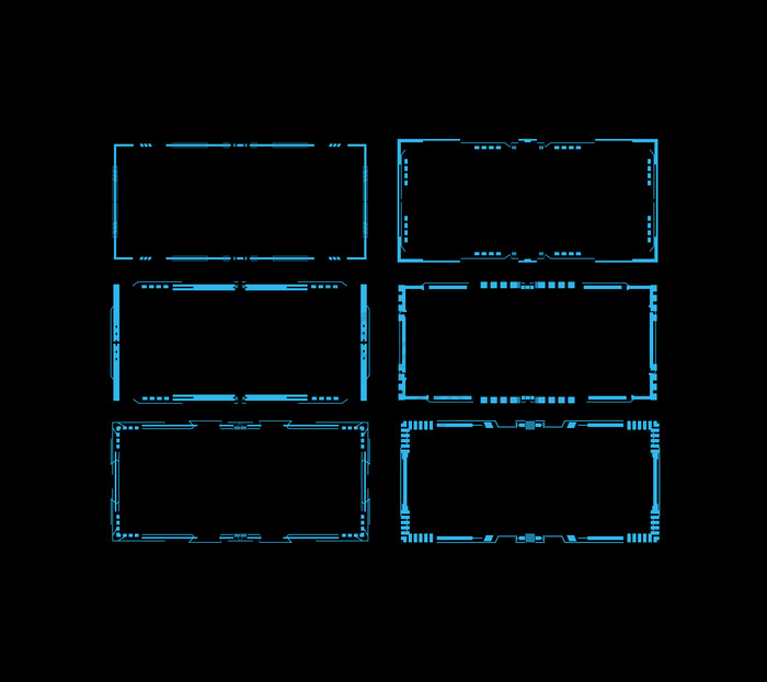 蓝科技边框图片