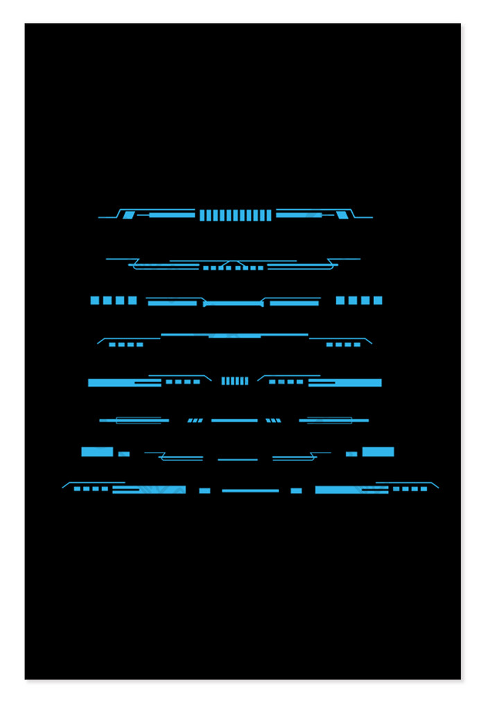 充满科技感的蓝色线条
