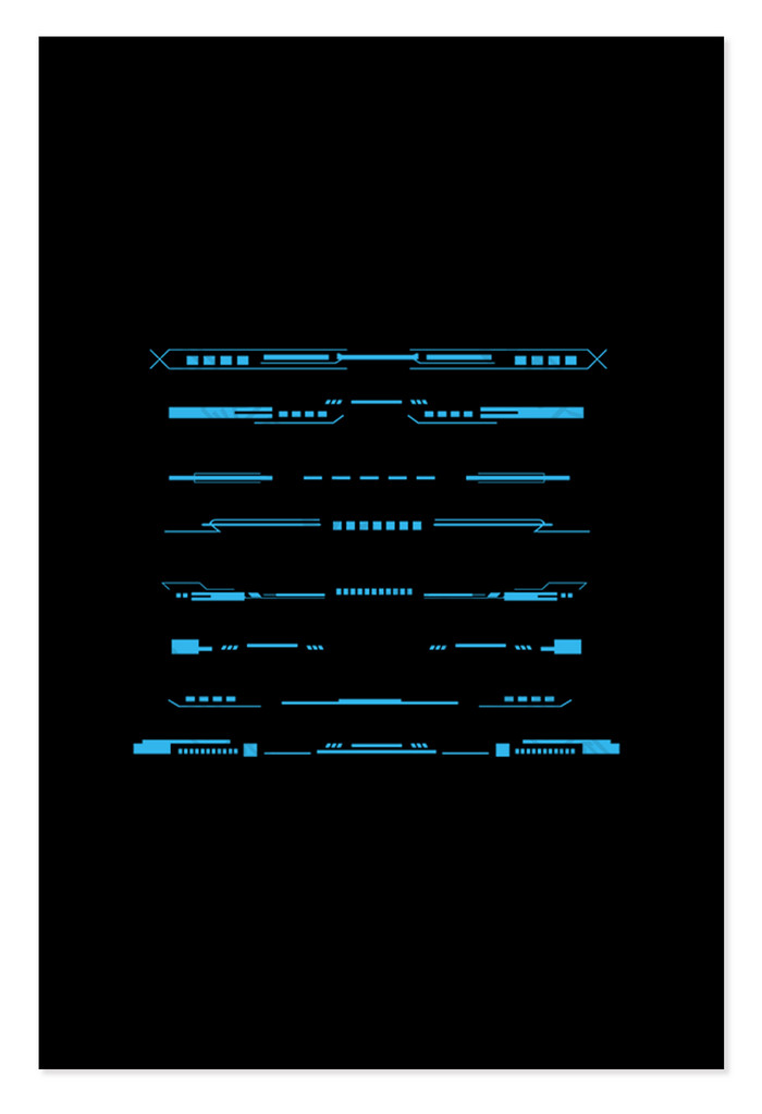 科技感的蓝黑色线条元素