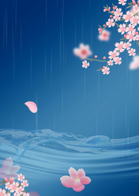 古风桃花流水节气