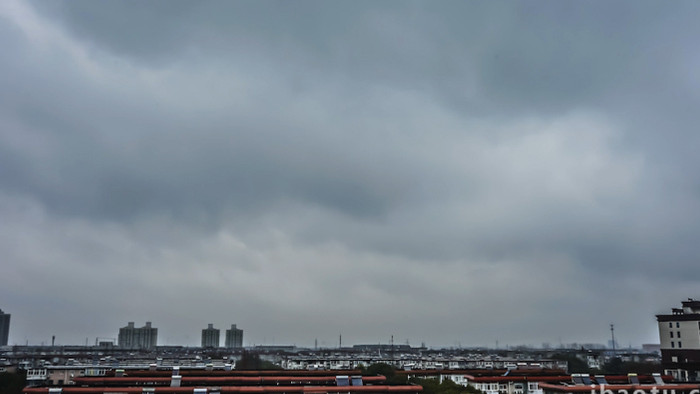 特殊天气乌云黑云涌动雨天4K延时摄影