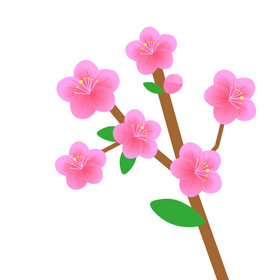 桃花朵朵开桃花运挂件动图GIF