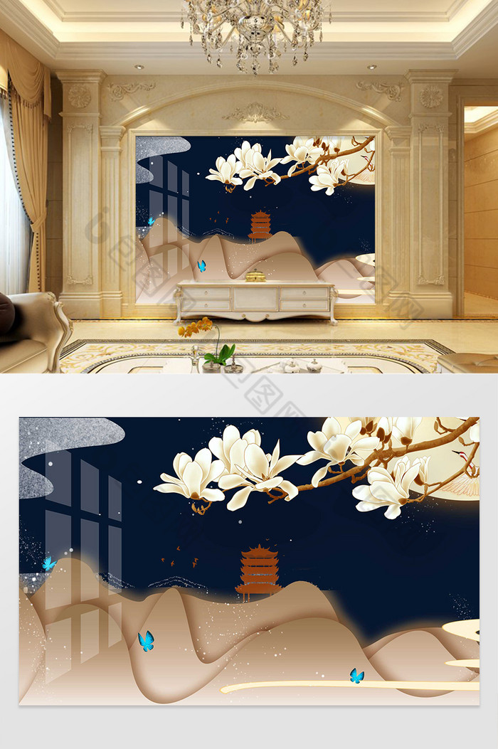 新中式纹理古风简约中式背景墙图片图片