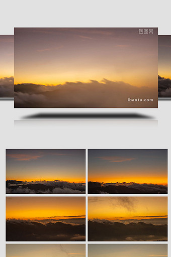 日出日落震撼大气太阳天空实拍4K延时视频图片