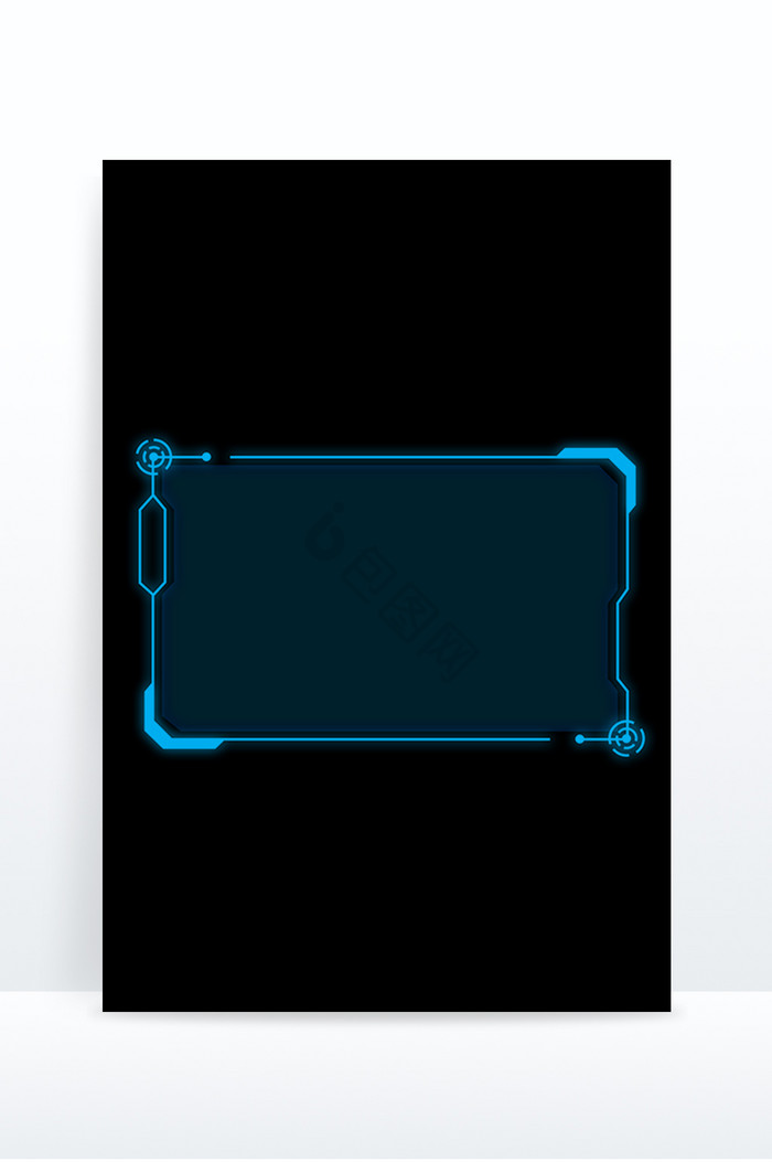 发光科技感边框大数据可视化边框图片