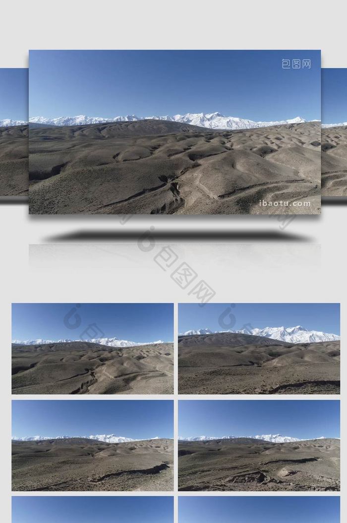 大气震撼雪山荒漠地形沙漠地貌4K航拍