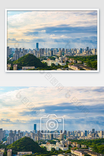 广西柳州城中区建筑群天际线图片