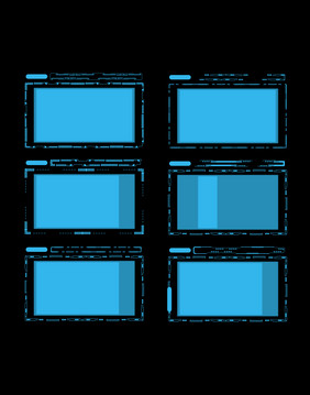 蓝色科技感觉的屏幕元素