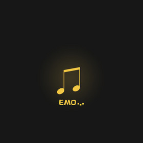 黑金色emo音乐图标动效设计动图GIF