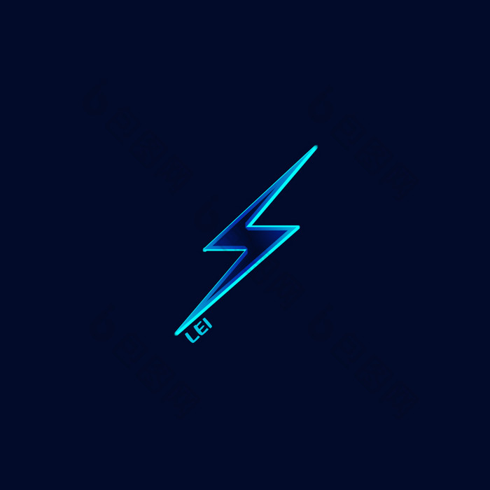 蓝色时尚彩色闪电动效设计动图GIF