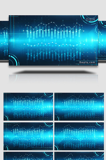 蓝色科技音乐跳动背景视频AE模板图片