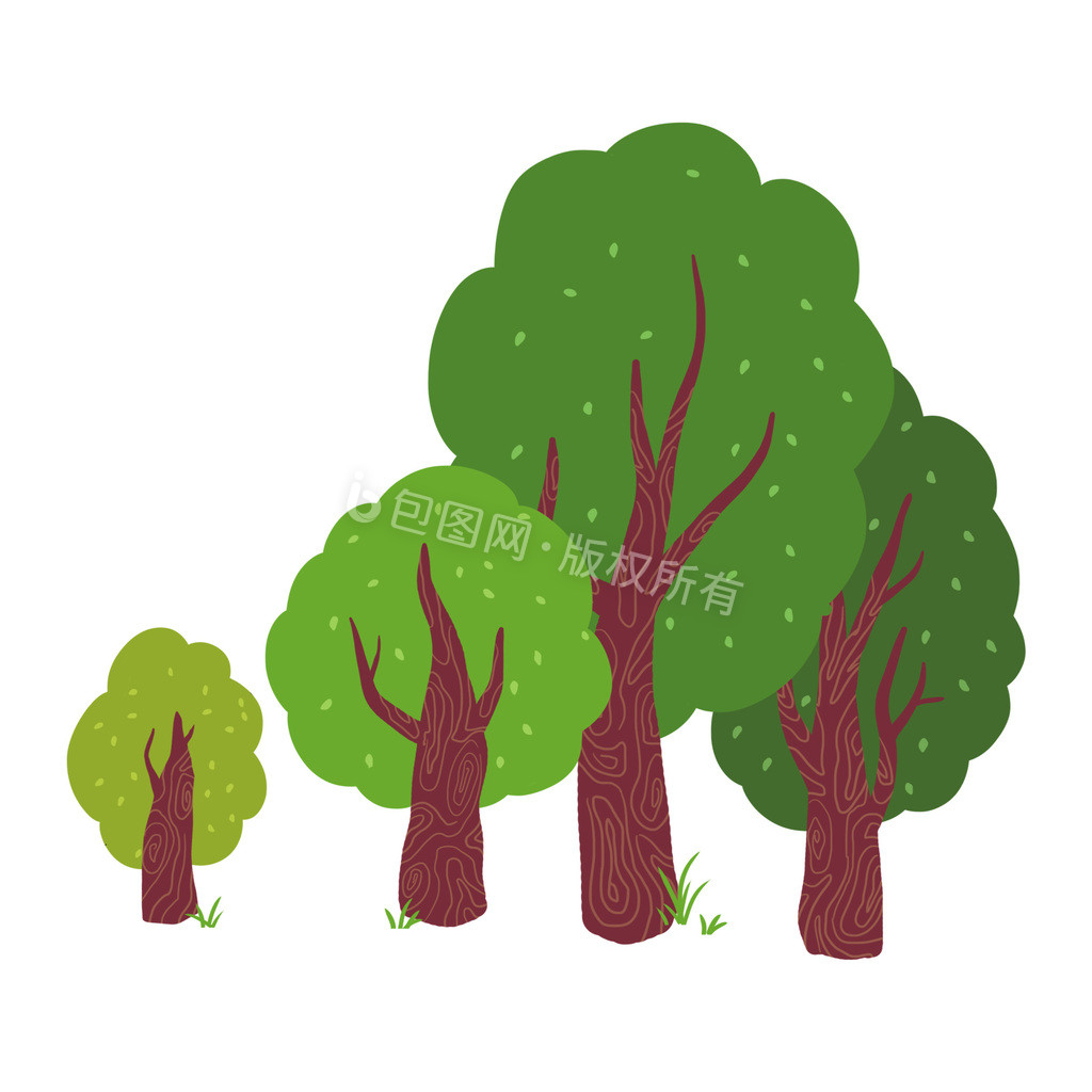 绿色树木植物动图GIF