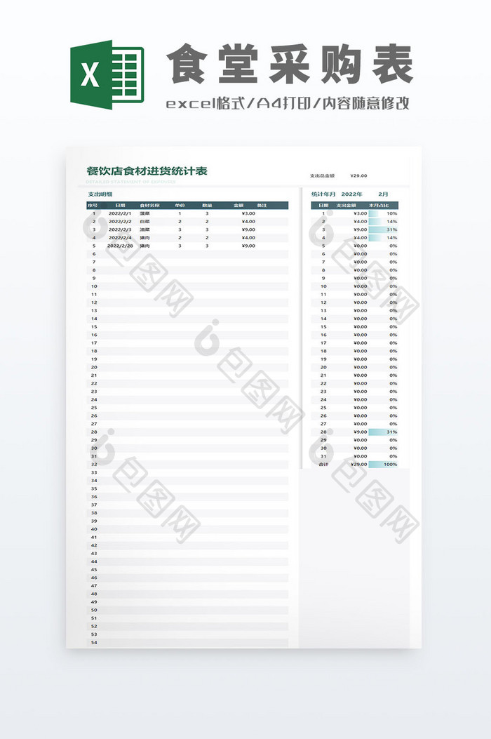 公式自动化公司企业食堂采购订货工作日志