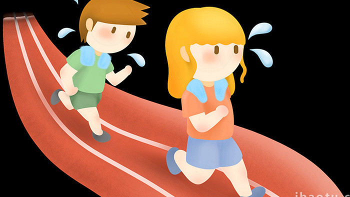 易用mg动画创意插画类运动跑步