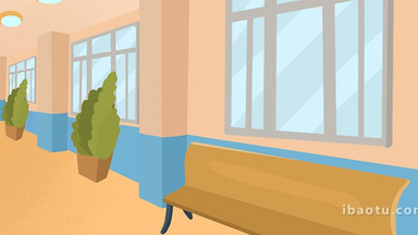 易用场景写实类mg动画校园类绿化过道