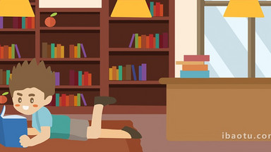 易用场景写实类mg动画校园类图书馆