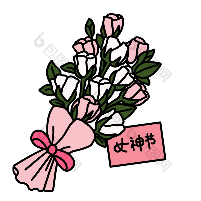 女神节花束动图GIF