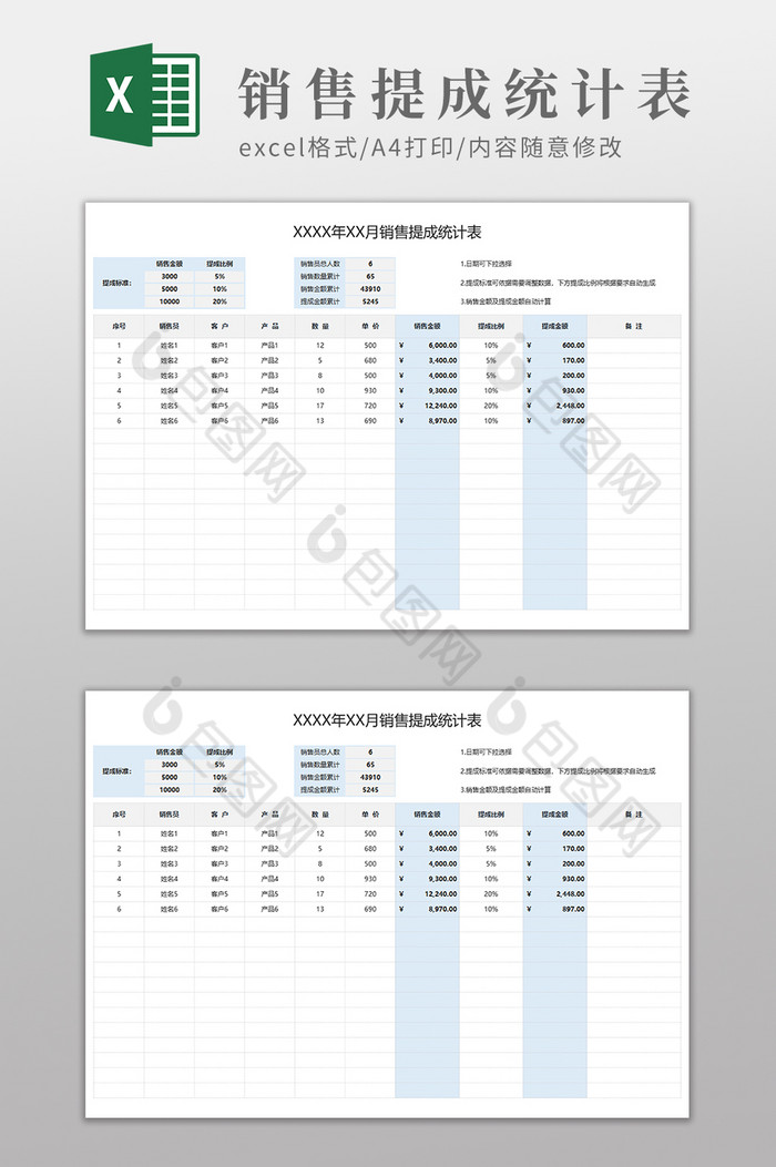 销售提成自动化统计表图片图片