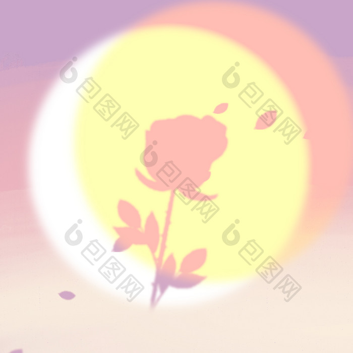 玫瑰花投影情人节七夕母亲节妇女动图GIF