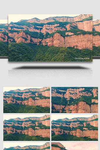 自然大气巍峨太行山嶂石岩航拍视频图片