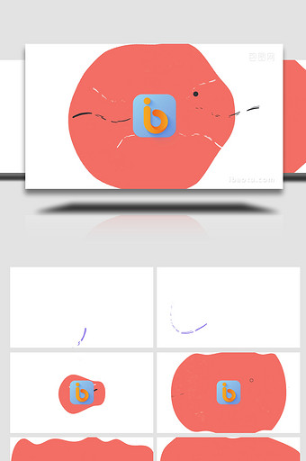 4款简单手绘流体元素logo动画AE模板图片
