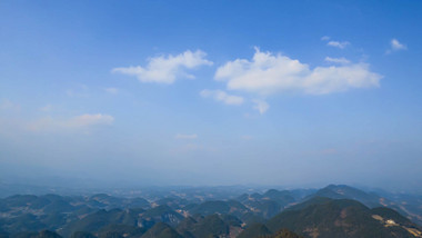 自然风光航拍祖国大好河山自然山峰蓝天白