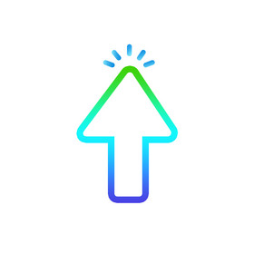 蓝色简约箭头向上引导指示gif