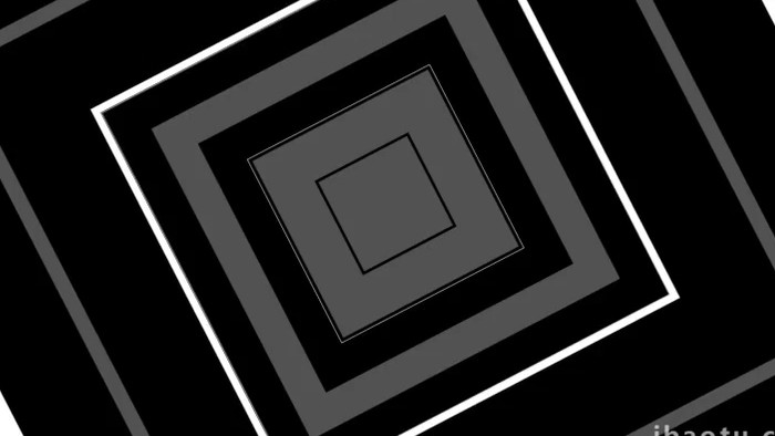 黑白方块矩形简约动感背景视频AE模板