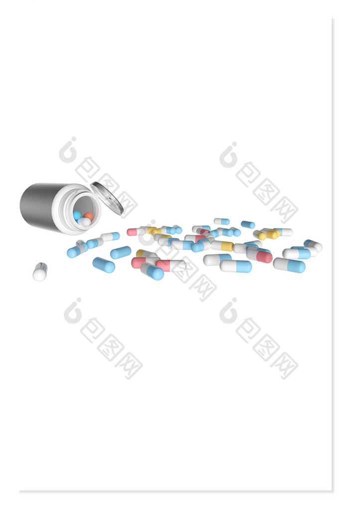 C4D医疗药丸胶囊元素