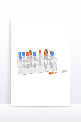 3D医学滴剂试管元素