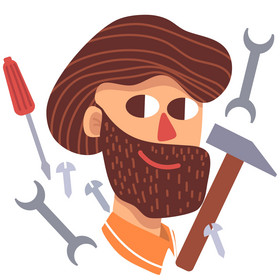 劳动节人物形象装饰