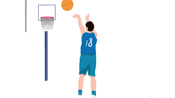 易用卡通插画mg动画体育运动类篮球运动员