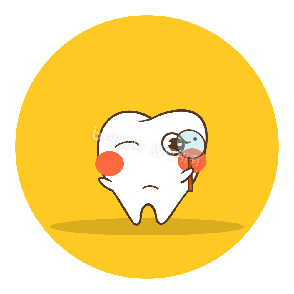 医疗牙齿检查蛀牙刷牙泡沫动图GIF图片