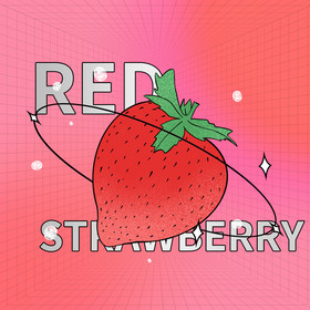 奶茶配料红色草莓酸性风格动图GIF