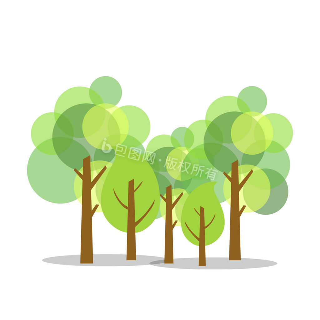 春天树木植物森林动图GIF
