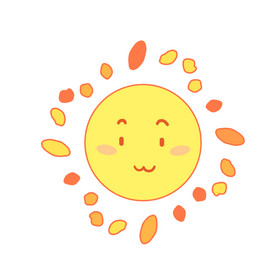 卡通可爱太阳拟人微笑动图GIF