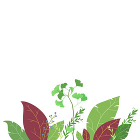 鲜花绿叶植物边框底边装饰动图GIF